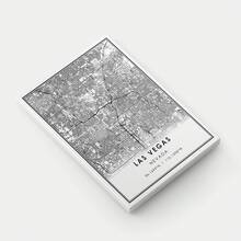 Islamic Style Poster, Frameless Wall Art, Las Vegas Map Print Poster Canvas | Nevada Map Print Poster Canvas | Las Vegas City Map Print Poster Canvas (Suitable For Eid Al-Fitr And Ramadan) - A - View 2