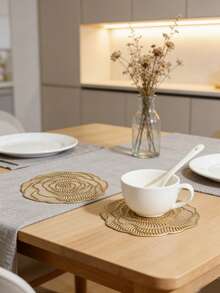 4-12pcs Waterproof Rose Flower Cup Coasters, Suitable For Dining, Coffee, Parties, Birthdays, Weddings And Banquets - Multicolor - View 5