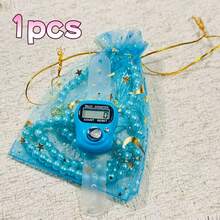 1011 Bolsa de caramelos talla grande reciente, Contador electrónico manual, Contador LED, Anillo contador de dedos con botón, Anillo contador, Contador de recuento, Esencial para Dubái, Oriente Medio, Oración musulmana - Multicolor - Ver 14