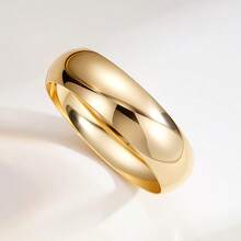 1pc Geometric Arc Design Exaggerated Bangle, Casual Vacation Versatile Plain Bracelet For Women - Simple Bracelet - View 15