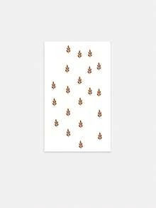 1张可水洗临时纹身贴纸，Y2K风格红色叶子手部纹身贴纸，防水防汗，适合人群 - 彩色 - 查看 2