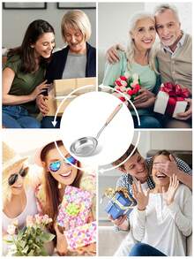 1pc Stainless Steel Wooden Handle Colander, Lo Mein Colander, Frying Filter Spoon, Vegetable Drain Spoon, Spaghetti Spoon, Multi-Function Fine Mesh Filter Spoon, Kitchen Gadget, Suitable For Picking Noodles, Dumplings, Vegetables, Fried Things, Filtering Food Materials - Multicolor - View 11
