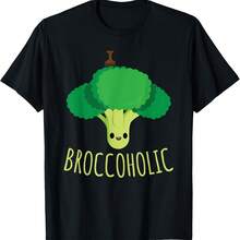 Camiseta vegana para amantes del brócoli. Regalo para amantes de las verduras. - Negro-2 - Ver 1