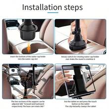 Adjustable Car Cup Holder & Phone Mount With Water Cup Holder Base, Rotatable Car/Truck Navigation Phone Holder - 602 - View 4