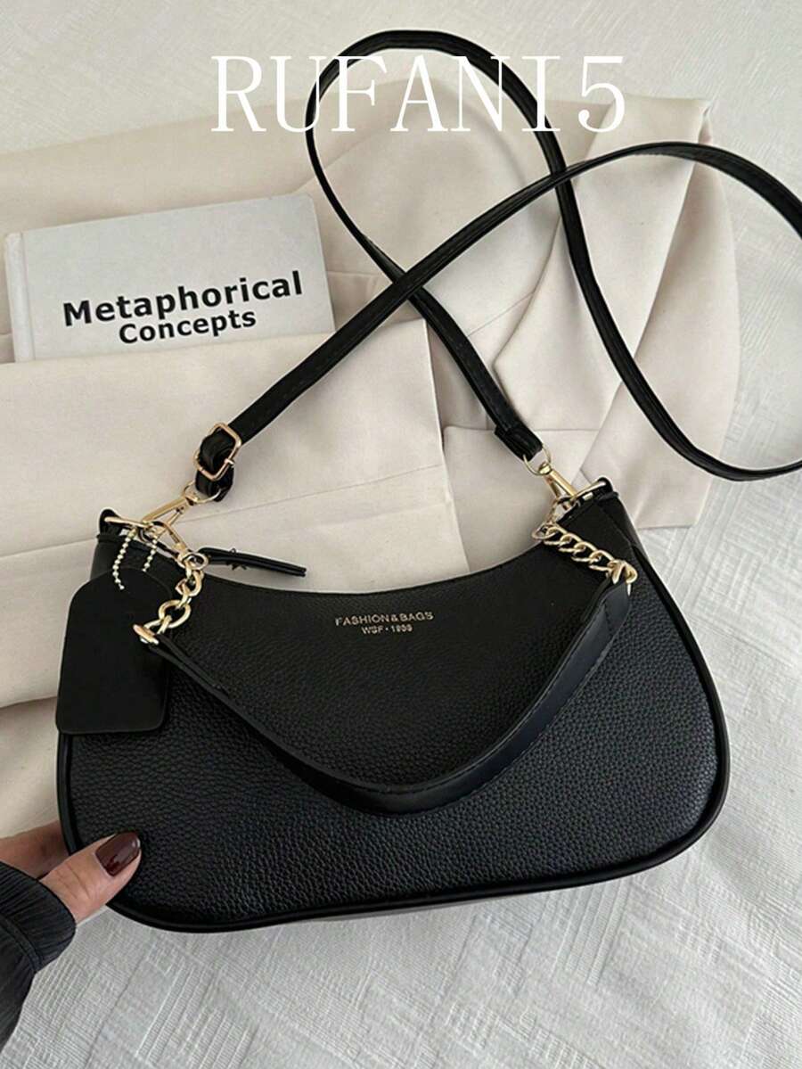 Túi đeo chéo nữ thời trang, màu trơn, đa năng, tối giản, có chữ cái, thích hợp cho mua sắm, đựng ví, dành cho phụ nữ trẻ, sinh viên đại học, các cặp vợ chồng mới cưới, nhân viên văn phòng, lý tưởng cho công sở, đại học, đi làm, kinh doanh, đi lại, hoạt động ngoài trời, du lịch và dã ngoại.