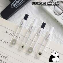 熊猫造型动物主题极简风格软握按压式凝胶笔，书写流畅，连续出墨，速干，适合DIY学习办公书写，黑色速干大容量凝胶笔，搭配大容量多层笔袋，是返校必备办公用品，也是情人节礼物的理想之选。 - 多色 - 查看 11