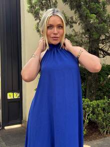 Women's Long Dress - Azul - Ver 3