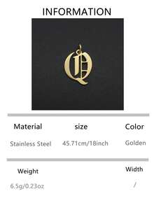 1pc Old English Initial Necklace Personalized 26 Letter A-Z Name Pendant Necklace For Women Stainless Steel Jewelry Birthday Gifts - Gothic Necklace - View 28