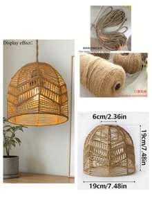 Chụp đèn nghệ thuật đan bằng dây giấy thủ công, đèn treo trang trí sáng tạo - Thiết kế tối giản, làm thủ công từ dây giấy đan, nhiều kiểu dáng để lựa chọn. Thích hợp trang trí phòng khách, đèn trần văn phòng, đèn ngủ, đèn sàn quán cà phê, đèn phòng, trang trí khách sạn. - Nhiều màu - Xem 17