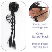 Flower Bun, Bubble Ponytail Wig Accessories - Dark Brown - View 14