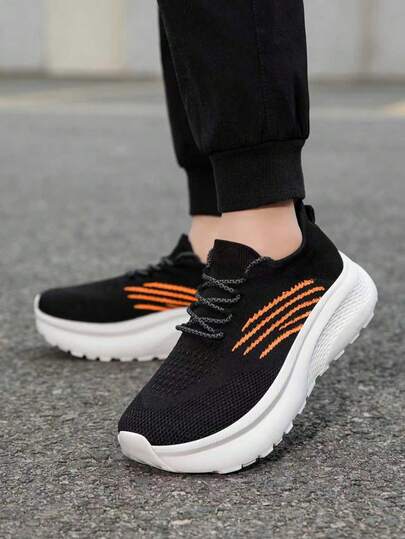 New Fashionable Casual Dual-Color Plaid Lace-Up Sneakers, Outdoor Sports Shoes For Spring/Summer