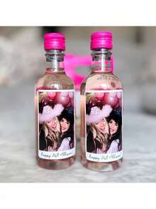 Adesivi fotografici personalizzati, regali di etichette per vino e champagne, etichette fotografiche personalizzate, regali per il 21° compleanno, adatti per compleanni, damigelle, anniversari, varie feste, fidanzamenti, regali di coppia - Multicolore - Visualizzare 5