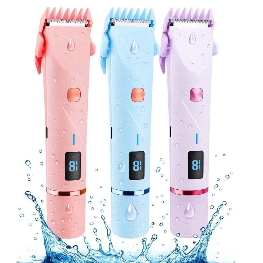 HYUNDAI Electric Body Hair Trimmer - Groin Trimmer For Men - Bikini Trimmer Women - Wet/Dry Shaver Groomer, Replaceable Ceramic Blade Heads, USB Recharge Dock, Waterproof - Multicolor - View 1