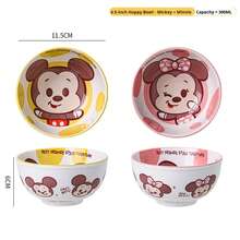 Disney 迪士尼卡通陶瓷釉面餐具，高品质家用耐热饭碗 - 彩色 - 查看 11
