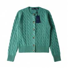 Polo Ralph Lauren Classic Embroidered Wool Cardigan | Cable-Knit Cashmere Blend Crewneck Button-Front Sweater, Women's Timeless Knitwear - 薄荷綠 - 查看 7