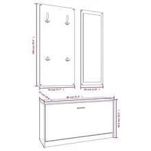 armario de zapatos, negro, tablero de madera, 80 x 27 x 46.5 cm, con amplio almacenamiento, con múltiples compartimentos, con diseño antipolvo, para pasillo y entrada - Negro - Ver 10