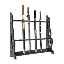 gladney Adjustable 6-Slot Floor Sword Stand Bamboo Rack Matte Black Vertical Display For Katanas Tantos Replicas Up To 55lbs - Black - View 3