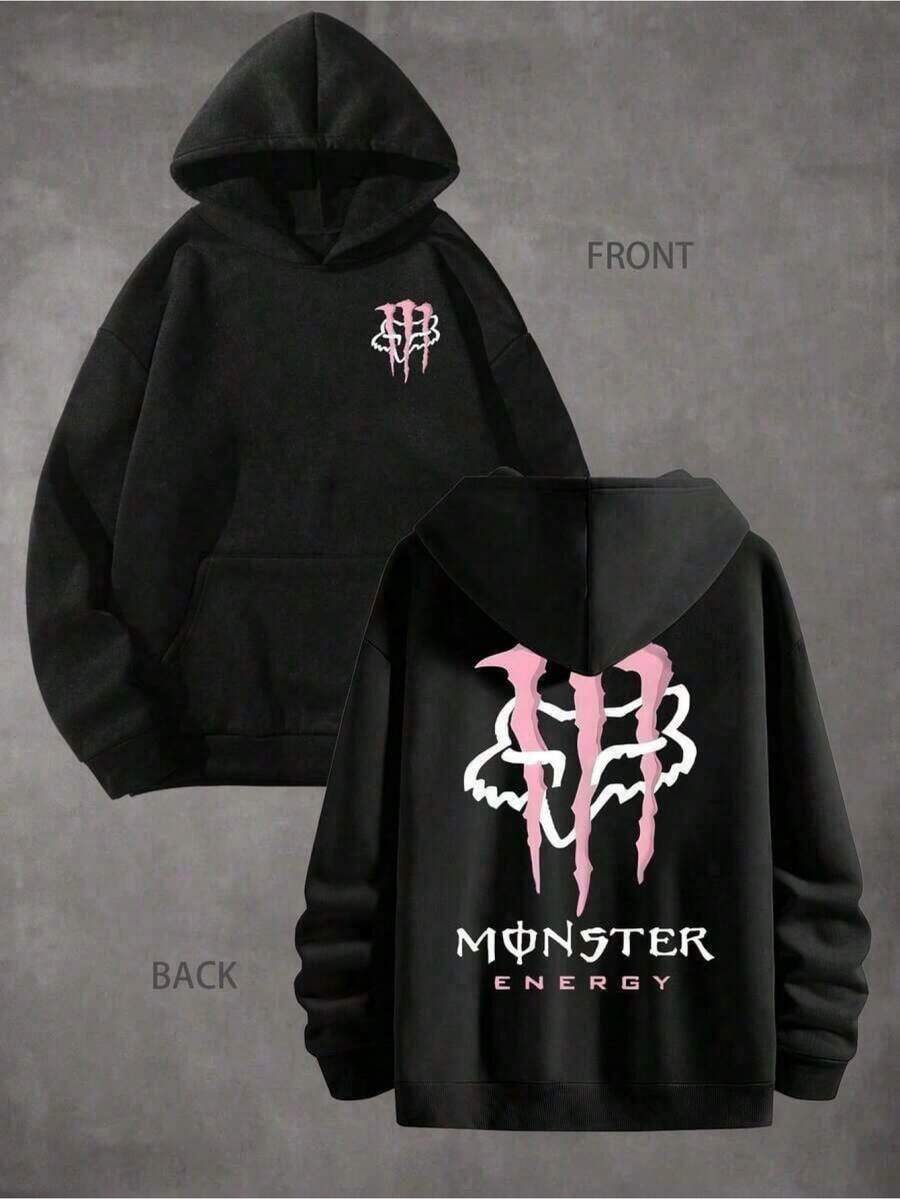 Christmas Winter Dirt Bike Motorcycle  Sweatshirt, Fox Racing  Clothing, Hoodie Double Sided Printed ( Polyester Fiber), Ink Pink Off Road Vehicle Hoodie, Men's Casual Sports Hooded Sweatshirt, Long Sleeved Hooded Sweatshirt With Fleece For Autumn And Winter, Suitable For Men And Women, Fashionable Daily Casual Wear In Autumn And Winter, Y2K,Cool,Couple's Fit, The Best Gift For Friends, StreetwearLoose And Comfortablechristmas Gifts- Religious Faith Inspired Apparel - 黑色 - 查看 1