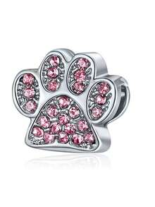 1件欧美风格银灰色和黄色手工迷你可爱脚印串珠手链/项链/吊坠创意DIY饰品配件 - 彩色 - 查看 8