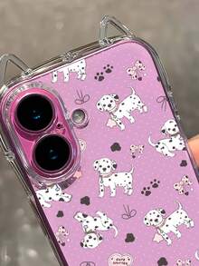 1个可爱斑点小狗爪印蝴蝶结波点猫耳手机壳，1.5mm TPU软壳防震不对称设计猫耳挂绳配件，兼容 17/17Pro/17Pro Max/ Air/16/16Pro/16 Plus/16 Pro Max/15 Pro Max/15 Pro/15 Plus/11/12/13/14/15/16E - 彩色 - 查看 6