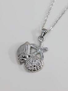 1件装不锈钢防水链度假风海洋系列吊坠项链金色海星贝壳项链女士日常佩戴 - Necklace - 查看 5