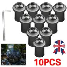 Motorcycle Windscreen Screen Bolts Screw Kit M5 Bolts Rubber Well Nuts Washers - Black - View 3