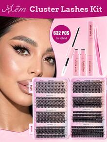 Bộ 632 sợi mi giả cá nhân độ dày 30D+40D+50D+60D+80D+100D, chiều dài 8-16mm, tự làm mi giả, vẻ ngoài tự nhiên, siêu dày, mềm mại, siêu nhẹ, có thể tái sử dụng. Bộ dụng cụ nối mi cá nhân dạng phân đoạn, kèm theo dụng cụ trang điểm, keo dán, chất làm kín và nhíp nối mi. Thích hợp sử dụng tại nhà hoặc khi đi du lịch, cho cuộc sống hàng ngày, đám cưới, hẹn hò, tiệc tùng, lễ hội âm nhạc và Halloween. - màu đen - Xem 6