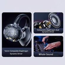 无线开放式耳夹式降噪耳机，蓝牙5.3高清通话触控耳机，适用于安卓和iOS系统 - 彩色 - 查看 6