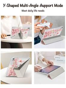 Ayotu Pink Butterflies And Flowers Case W Pen Slot, Y Stand Flip Case Compatible With A16 ,Pro 13 12.9 11, Air 11 13, Mini, Air 11inch Case,Kindle (11th Generation-2024 Release),Kindle Paperwhite 12th Gen 2024 - Multicolor - View 4