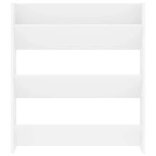 vidaXL Wand-Schuhschrank Weiß 80x18x90 cm Holzwerkstoff - Weiss - Übersicht 6