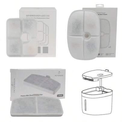 Replacement Activated Carbon Filter For Petoneer Pro/Mini Pro/Ultra/Mini Plus Series Pet Cat Dog Water Fountain