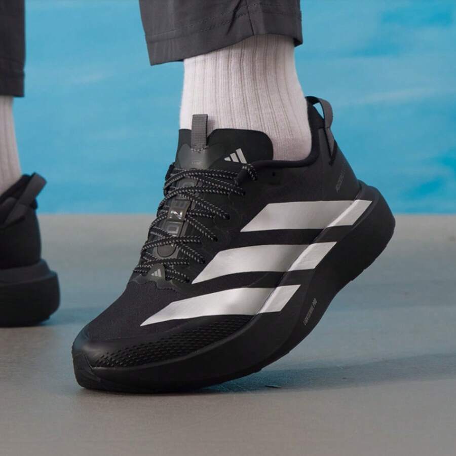 Adidas ADIZERO EVO SL競速美學馬拉松男款跑步鞋 - 黑色/銀色 - 查看 1