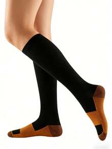 2/4双装 女士高品质面料跑步足球骑行袜 褶皱袜 冬春两季靴袜 2026新款 - 彩色 - 查看 8