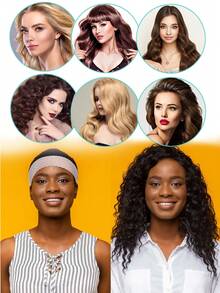 6条/4条/2条/1条 可调节硅胶假发固定带，弹性固定防滑假发带，防汗透气，米色 - 彩色 - 查看 10