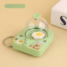 1pc 2026 Hot Selling Mini Creative Cute Flip Egg Machine Keychain, Frying Pan Stress Relief Toy, Bag Pendant Gift, Perfect For Holiday, Birthday, Interesting Gift - Multicolor - View 14