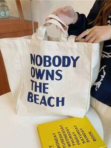 Fashionable Multifunctional Women's Shoulder Bag, Large Capacity Letter Handbag For Commuting And Travel - White - View 4