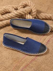 Breathable, Moisture-Wicking, Non-Slip Woven Fisherman Shoes, Linen Shoes, Casual Shoes, Canvas Shoes For Men And Women - Blue - View 4