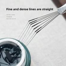 Seven-Needle Pen Multi-Functional Nail Art Bratti Texture Brush, Wire-Drawing, Line-Drawing, Dot-Painting Pen, Professional Tools For Nail Salons - Multicolor - View 6