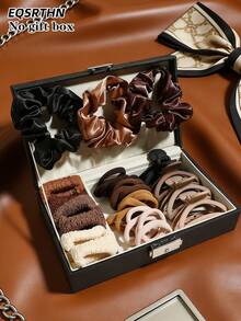 低饱和度防滑发饰套装，多齿夹子可牢固夹住中长发/浓密头发，缎面/毛绒发圈不伤发，适合各种发型/半扎发，包含夹子和多款发圈，适合秋冬通勤/居家造型/闺蜜聚会，是送给朋友生日的实用质感礼物，沙滩发夹。 - 彩色 - 查看 1