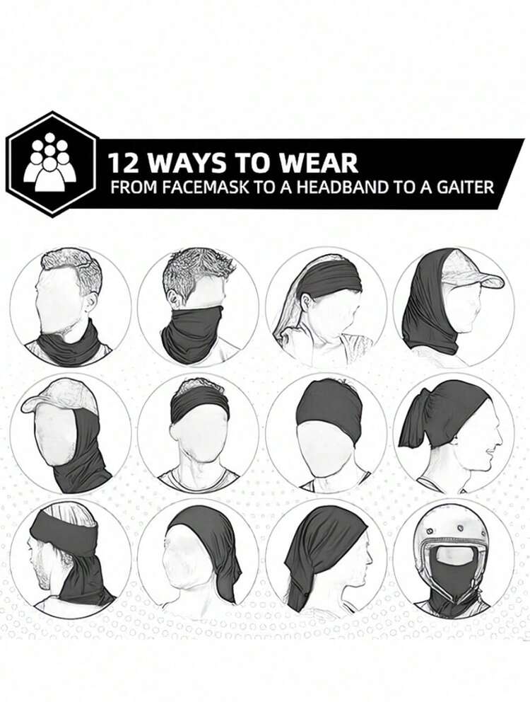 1pc/2pcs Unisex Solid Color Balaclava Face Mask Neck Warmer, Breathable Double Hole Ski Mask For Outdoor Sports, Suitable For Daily Outings, Hiking, Fishing, Commuting - Multicolor - View 10