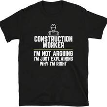 Construcción Foan No estoy discutiendo, solo estoy explicando por qué tengo razón Camiseta, Negro, todo - Negro 2 - Ver 1