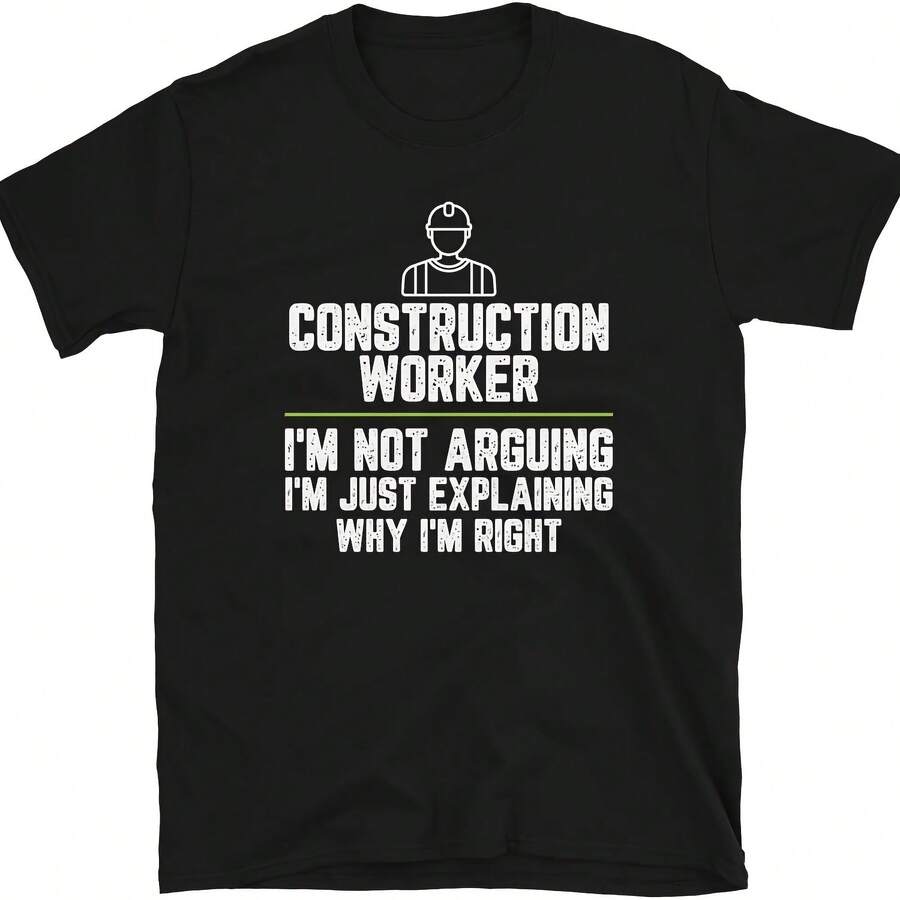 Construcción Foan No estoy discutiendo, solo estoy explicando por qué tengo razón Camiseta, Negro, todo - Negro 2 - Ver 1