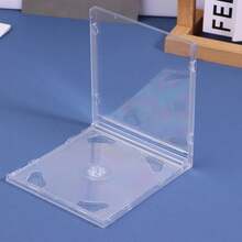 Caja de DVD de doble disco de plástico transparente, caja de paquete de almacenamiento de CD portátil, caja de DVD duradera, caja de almacenamiento de disco de DVD de CD grueso X5LL - 1 pieza - Ver 6