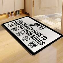 Gray Shoe Pattern Welcome Mats, Bathroom Rugs, Area Decorative Carpets, Non-Slip Entrance Hall Carpets, Washable Indoor Carpets For Entryway, Neutral Carpets For Hallway, Kitchen Mats, Floor Entrance Bathroom, Room, Suitable For Indoor And Outdoor Entrances, Black Non-Slip Doormat - Colored Shoe Pattern - View 8
