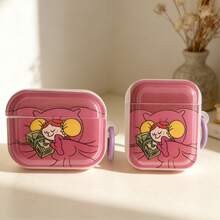 Girl Holding Money Design Protective Case Compatible With Apple Wireless Charging Case, Scratch-Resistant And Anti-Drop - Clear - View 3