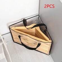 1PC/2PCS Transparent Clothes Storage Bags Large Capacity Triangle Shape Foldable Moving Bags - Clear - View 4