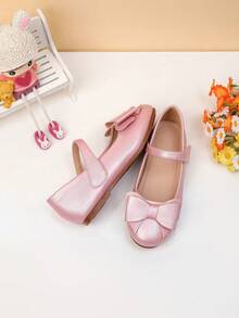 Girls' New Cute Pink Flat Shoes, Fashionable Slip-On - Pink - View 4
