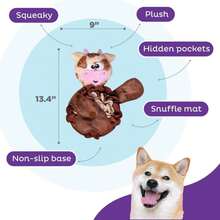 Outward Hound By Nina Ottosson Snuffle Palz Plush Snuffle Mat Dog Treat Puzzle, Non-Slip, Brown, Cow, Large - ColorF - 查看 3