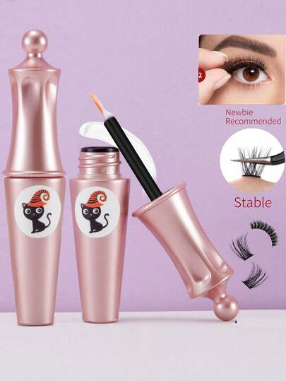 1pc Clear Lash Glue 6ml, Professional Grade Strong Hold & Long Lasting, Latex-Free Fast Drying & Waterproof, Gentle Non-Irritating Formula For Sensitive Eyes, All-In-One Adhesive For Strip & Cluster False Lashes DIY