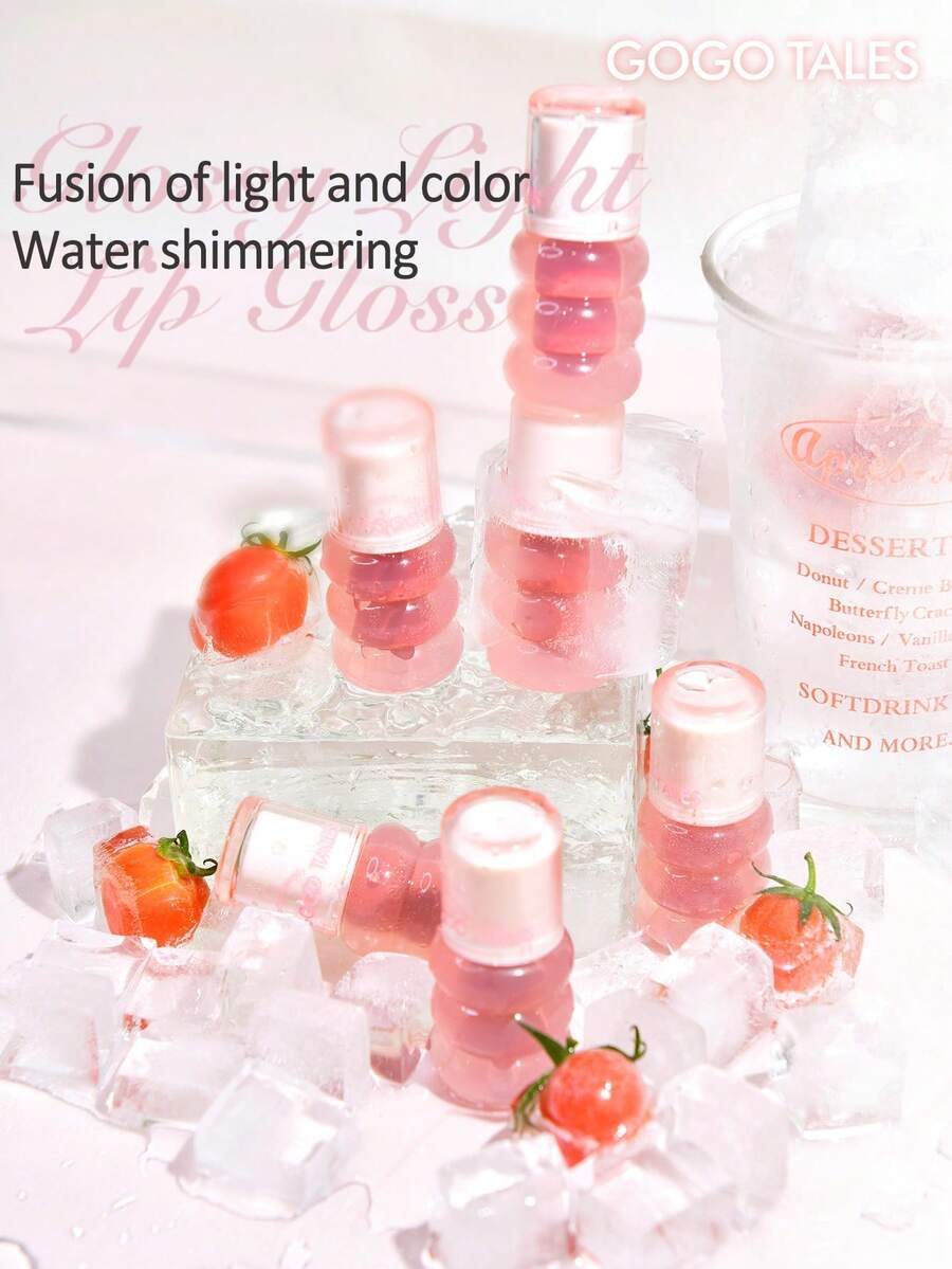 GOGO TALES High-Gloss Lip Gloss, Transfer-Resistant & Long-Lasting, Creates Moisturized Lip Effect, Nourishing Lip Balm, Suitable For Students, Dates, And Natural Daily Makeup - #06 Sweet April - View 1